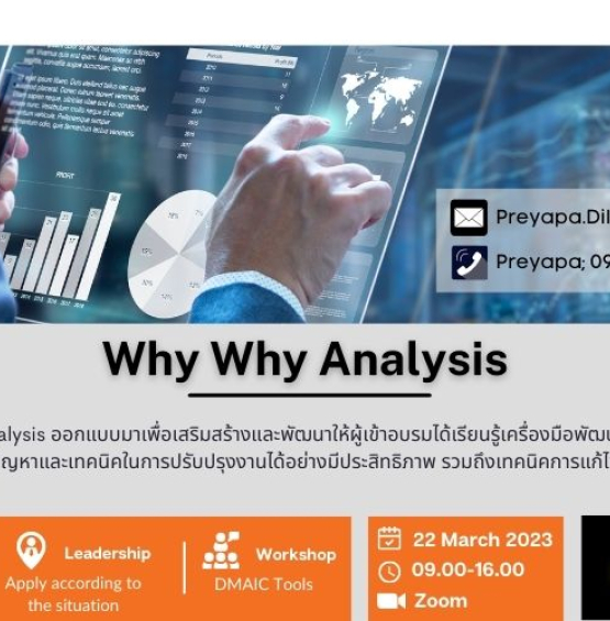 Online Zoom - Why Why Analysis (เทคนิคการวิเคราะห์รากสาเหตุของปัญหา)